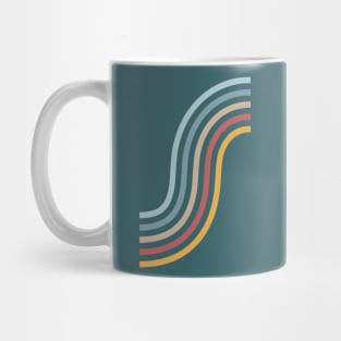 Retro Rainbow Wave Mug